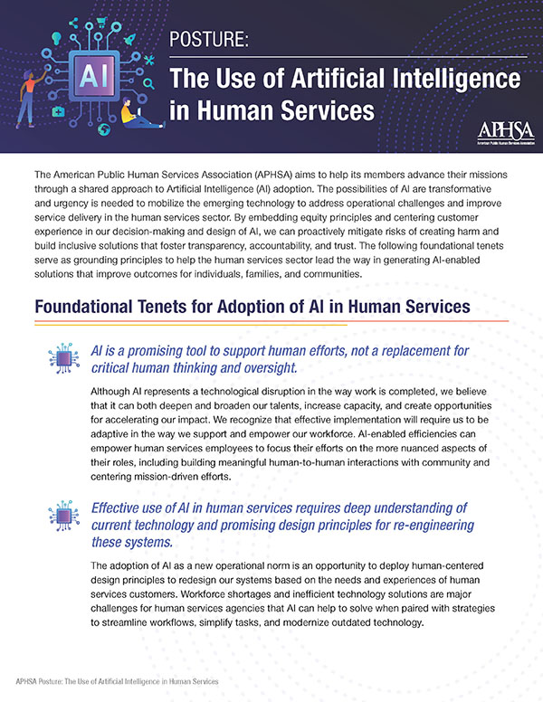 Posture: The Use of Artificial Intelligence in Human Services